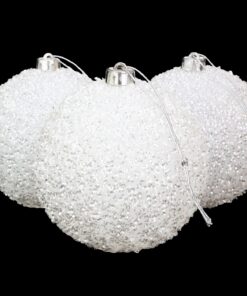 3-150mm Extra Large Baubles - Shiny, Matte & Glitter Design - Christmas Decorations (Iridescent Sparkle)