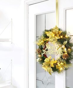 Alternative view of Christmas Concepts® 40cm Pre Lit Gold Decorated Christmas Wreath With LED Lights