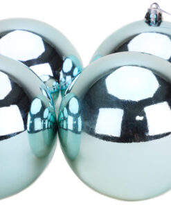 Alternative view of 10 Extra Large 100mm Ice Blue Christmas Tree Baubles