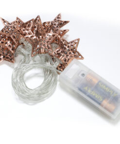 Alternative view of Christmas Concepts® 10 Warm White LED Metal Chocolate Star Shaped Lights - Christmas Lights - Everyday Lights
