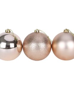 Alternative view of 3-150mm Extra Large Baubles - Shiny, Matte & Glitter Design - Christmas Decorations (Champagne)