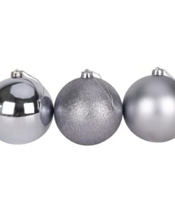 Alternative view of 3-150mm Extra Large Baubles - Shiny, Matte & Glitter Design - Christmas Decorations (Graphite Grey)