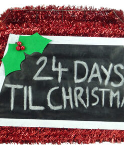 Christmas Concepts® 51cm Red Tinsel Tree Base Skirt - Christmas Decorations (Christmas Countdown Chalkboard)