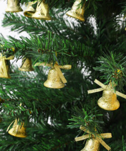 Alternative view of Christmas Concepts® Pack Of 12 Gold Tie On Bells With Ribbons - Christmas Decorations