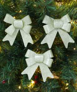 Alternative view of Christmas Concepts® Pack Of 3-10cm Attachable Christmas Bows Christmas Accessories & Decorations (Gold, Glitter)