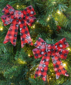 Alternative view of Christmas Concepts® Pack Of 2-17cm Red Tartan Bows - Accessories & Decorations
