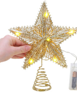 Alternative view of Christmas Concepts® 10" Gold Springy Star With Warm White Led Lights - Christmas Tree Top Star / Christmas Decoration