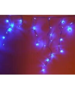 150 Blue Led Snowing Icicle Lights-White Cable- Christmas Lights
