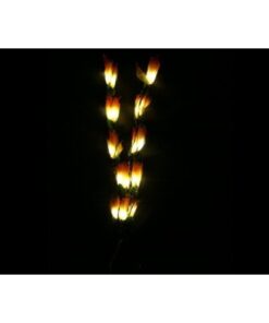 Christmas Concepts® 5 X 120cm Twigs With Brown/Cream Tulip Flowers With 25 White LED Lights - Home Decoration