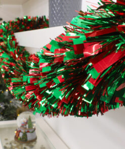Alternative view of Christmas Concepts® 3m / 9.8ft Chunky/Fine Christmas Tinsel - Christmas Decoration - High Quality Tinsel (Red & Green)
