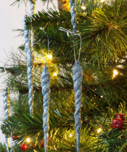Alternative view of Christmas Concepts® 12cm Glitter Icicle Decorations Christmas Tree Trims (Ice Blue, Pack of 20)