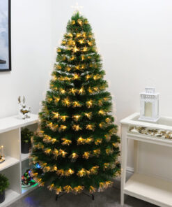 Alternative view of Christmas Concepts® 72 Inch (6FT) (1.8M) Green LED Firework Fibre Optic Christmas Tree With Warm White LED Lights