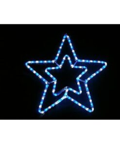 Alternative view of Christmas Concepts® 55cm Blue And White LED Rope Light Christmas Star - Christmas Decorations
