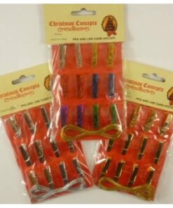 Christmas Concepts® Christmas Card Holder - 12 Piece Peg And Line Cardholder - 1 Pack Of 12 Picked At Random
