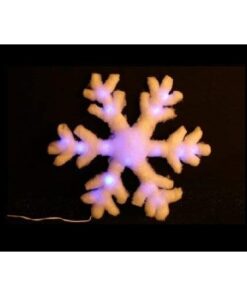 Christmas Concepts® 40cm Wool Effect Snowflake With Blue LED Lights - Christmas Decoration