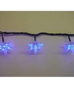 Christmas Concepts® 100 Blue Led 3D Crystal Star Lights-Green Cable- Christmas Lights
