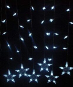 Christmas Concepts® 1.2m x 1m White Led Star Curtain Lights- Christmas Lights