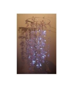 Alternative view of Christmas Concepts® 60cm x 30cm Pink Ceeling Bead Decoration White LED Lights -Home Or Christmas Decoration