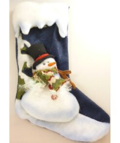 Alternative view of Christmas Concepts® 22 Inch (56cm) Blue Snowman Stocking with Colour Changing LED Lights Christmas Decoration