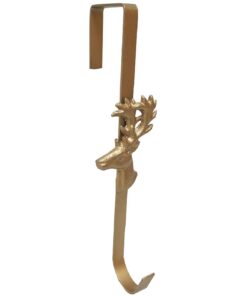 Christmas Concepts® Christmas Metal Wreath Hanger - Gold Reindeer Design - 29cm