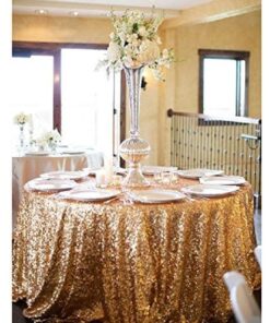 Alternative view of Christmas Concepts® Extra Large Sequin Round Table Cloth - 132 Inches - Wedding Decoration/Party Decoration - Luxury Wedding Decorations (Lime Green)