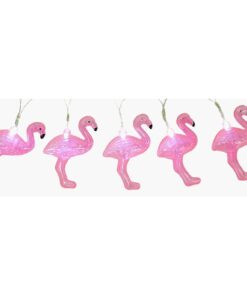 Christmas Concepts® 10 White Battery Operated LED Lights with Shades - Christmas String Lights - Party Lights - Decorative Lighting (Pink Flamingo Shade)
