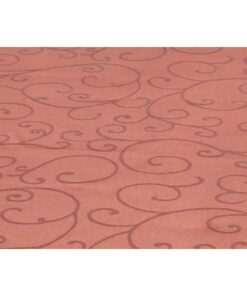 Alternative view of 137cm x 183cm Damask Round Tablecloth - Home Or Christmas Tableware (Chocolate)
