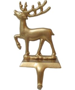 Christmas Concepts® Gold Reindeer Stocking Hanger - 18.7cm - Christmas Decoration