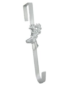 Christmas Concepts® Christmas Metal Wreath Hanger - Silver Reindeer Design - 29cm