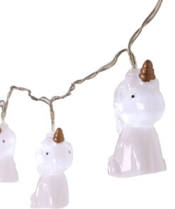 Christmas Concepts® 10 White Battery Operated LED Lights with Shades - Christmas String Lights - Party Lights - Decorative Lighting (Unicorn Head Shade)