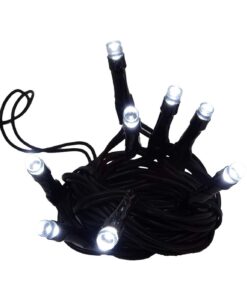 Christmas Concepts® 8 White LED Lights With Black Cable - Christmas Tree Decorations - Christmas Tree Lights - Indoor Lighting