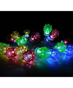 Christmas Concepts® 20 White Battery Operated LED Lights with Shades On 2.3M Cable (Multi Diamond Shade)