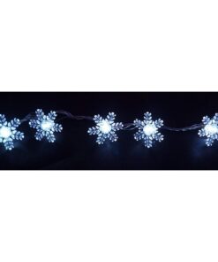Alternative view of Christmas Concepts® 7.9m White Snowflake Lights With 80 LED Lights - Multi Function - Indoor/Outdoor Use - Christmas Lights