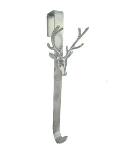 Christmas Concepts® Christmas Metal Wreath Hanger - Silver Deer Head Design - 38 cm