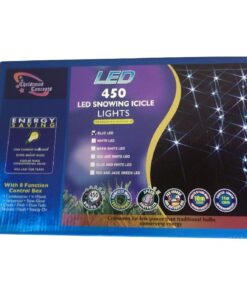 Christmas Concepts® 450 Blue LED Snowing Icicle Lights 8 Function- Christmas Lights - 11m Length