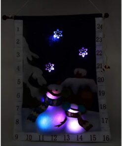 Alternative view of Christmas Concepts® Light Up Christmas Fabric Advent Calendar - Snowman Design - 24 Inch - LED Lights