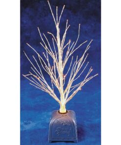 Christmas Concepts® 24 Inch (60CM) White Twig Tree with White Fibre Optics - Silver Base
