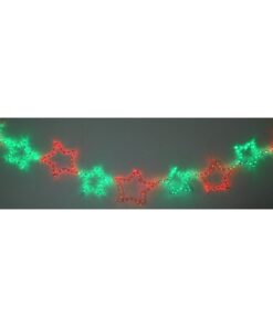 Alternative view of Christmas Concepts® Red + Green LED Rope Light Star Chain Christmas Garland 300cm x 40cm