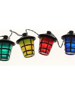 40 Multi Coloured Christmas / Party / Barbecue Lights with Lantern Style Shade (suitable for Indoor / Outdoor) - 11m Cable