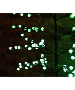 Alternative view of Christmas Concepts® 1.5M Green LED Berry Tree With 200 LED's And Round Silver Base - Christmas Decorations - Indoor Christmas Lights