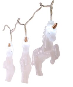 Christmas Concepts® 10 White Battery Operated LED Lights with Shades - Christmas String Lights - Party Lights - Decorative Lighting (Unicorn Shade)