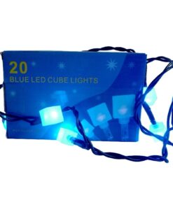 Christmas Concepts® 20 Blue Led Cube Lights Mains Voltage-Home or Christmas Lights