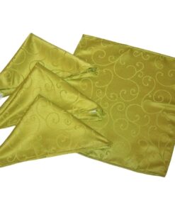 Christmas Concepts® 45cm x 45cm Pack Of 4 Lime Green Damask Napkins
