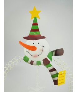 Alternative view of Christmas Concepts® 53.5cm White Snowman Shaped Flat Christmas Card Holder - Holds 33 Cards