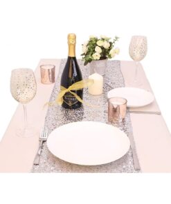 Alternative view of Christmas Concepts® Silver Sequin Table Runner - 13" x 60" - Home Decoration/Party Decoration - Luxury Dining Table Accessories