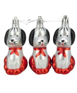 Christmas Concepts® Pack Of 3-110mm Dog Christmas Tree Baubles