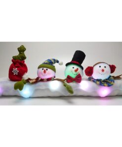 Alternative view of Christmas Concepts® Christmas Draught Excluder With Colour Changing LED Light Up Snowmen - 34 Inch - Festive Door Stop - Mantlepiece Decoration