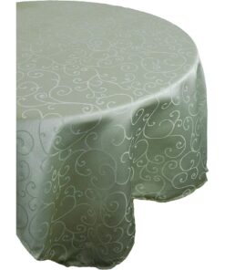 Christmas Concepts® Damask Cream Fabric Table Cloth - 137cm x 183cm - Swirl Design- Home Or Christmas Tableware