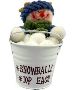 Christmas Concepts® 4 Inch Snowman Pail Hanging Christmas Tree Decoration - Snowman In Metal Bucket Christmas Decoration - Unique Christmas Decorations