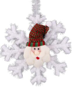 Christmas Concepts® 12" (30cm) Hanging Snowflake With Christmas Character - Unique Christmas Decorations - Tree Trimmings (Red Santa)